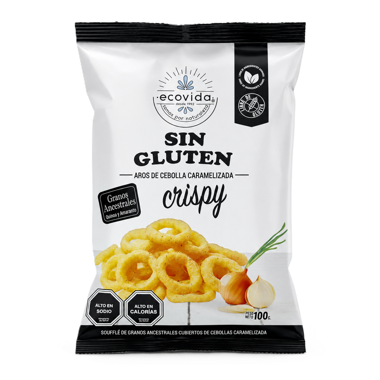 Aros de Cebolla Caramelizada Crispy Ecovida Sin Gluten 100 g