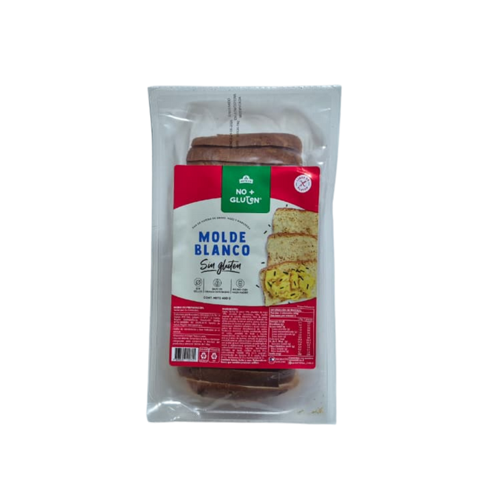 PAN DE MOLDE BLANCO NO + GLUTEN 480 g