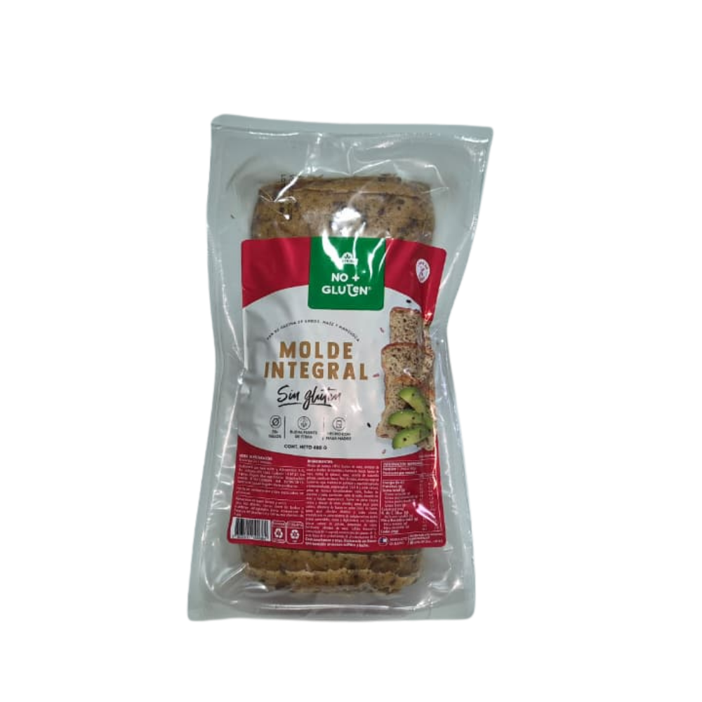 PAN DE MOLDE INTEGRAL NO + GLUTEN 480 g