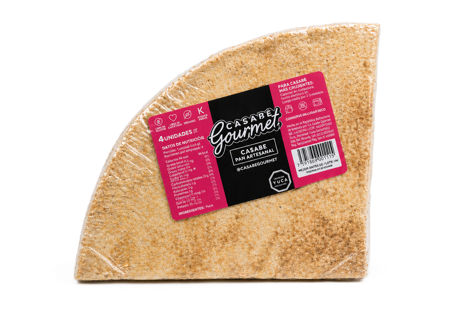 PAN CRUJIENTE CASABE GOURMET 240 gr