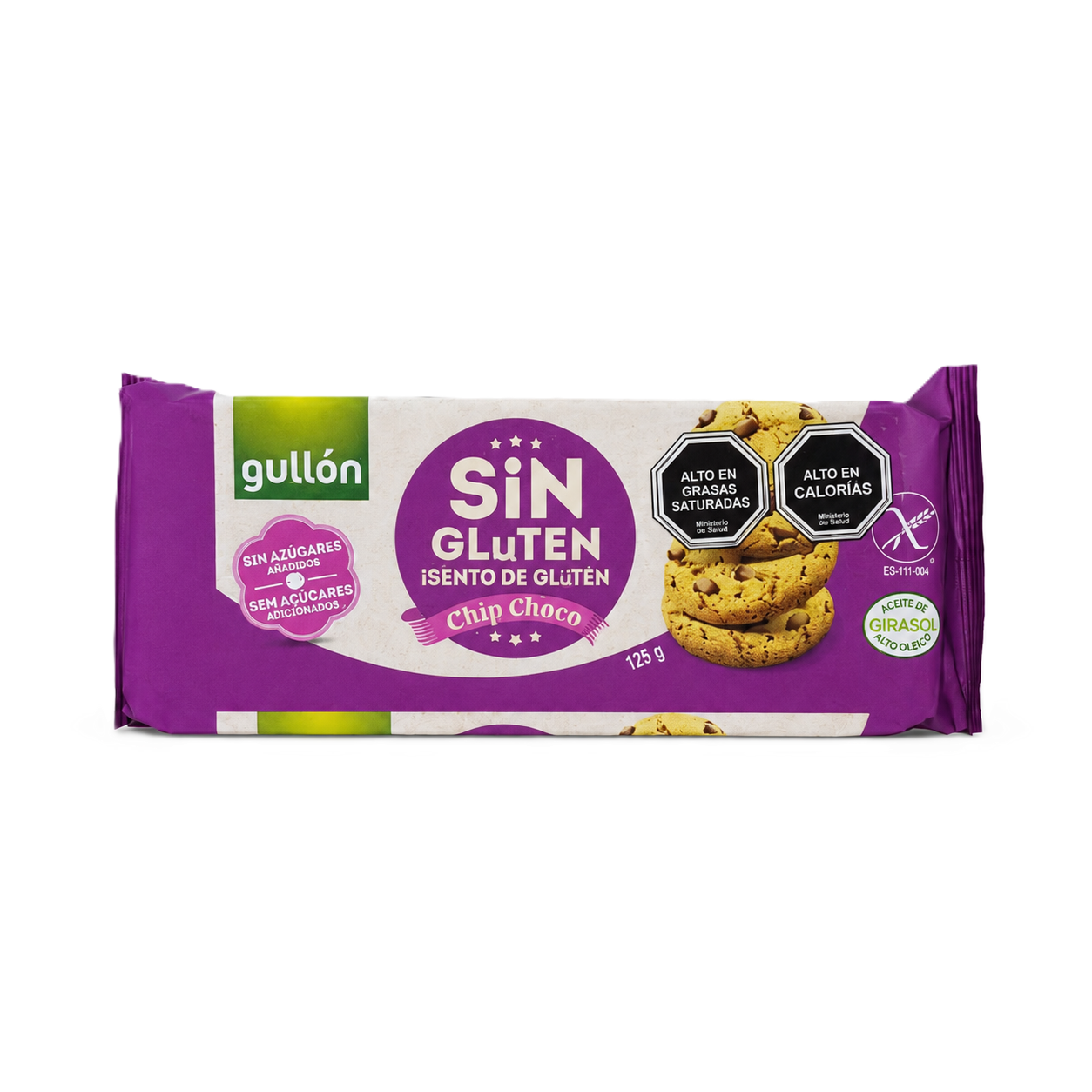 Galletas Chip Choco Gullón Sin Gluten y Sin Azúcares Añadidos 125 g