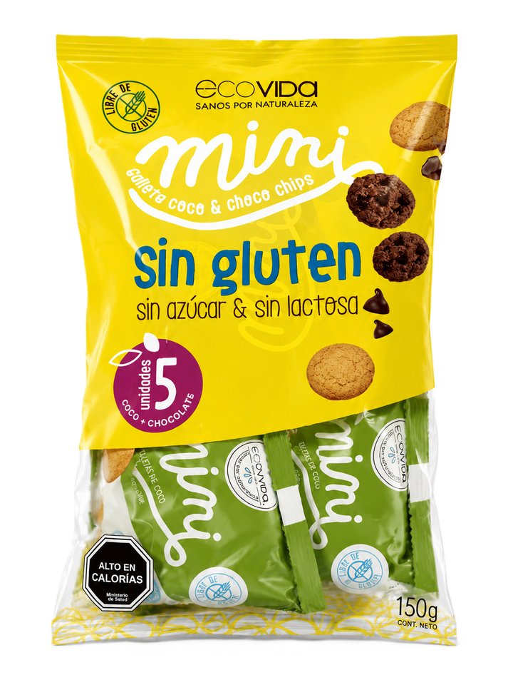 Mini Galletas de Coco con Choco Chips Ecovida incluidas