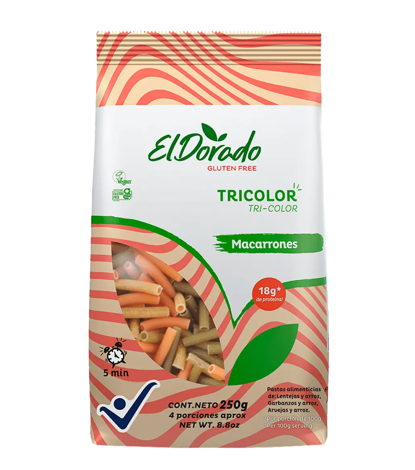 MACARRONES TRICOLOR EL DORADO 250 g
